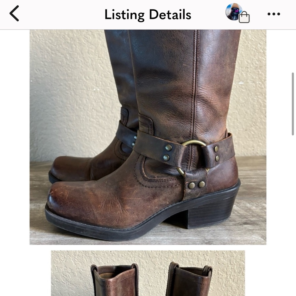 Mossimo Harness Leather Moto Boots I LOVE TRADES!